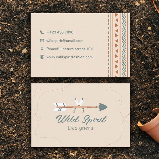 Wild Sport Native Amerikaanse Pijl Indiase stijl Visitekaartje
