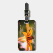 Wild Spotted Canadian Lily Flower Personalized Bagagelabel (Voorkant verticaal)