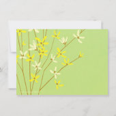 Wild Spring Flowers Lime Green Vrijgezellenfeest Kaart (Achterkant)