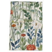 Wild Spring Flowers Waterverf Art Medium Cadeauzakje (Achterkant)