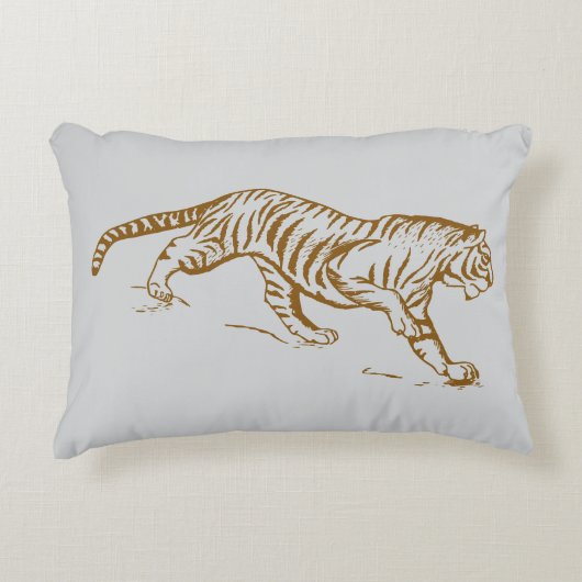 Wild Sprint Kussen – Fierce Running Tiger (Voorkant)