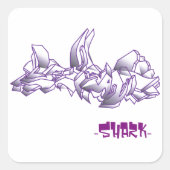 Wild Square Graffiti Sticker (Voorkant)