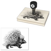 wild stekelvarken | rubberzegel rubberstempel (Gestempeld)