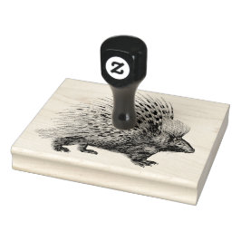 wild stekelvarken | rubberzegel rubberstempel