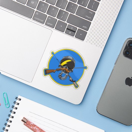 Wild Sticker (Laptop met iPhone)