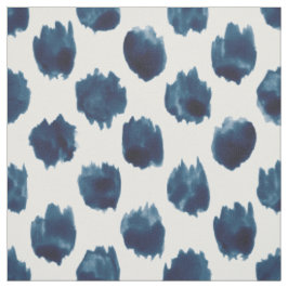 WILD STIPPEN Indigo Waterverf Polka Dot Stof