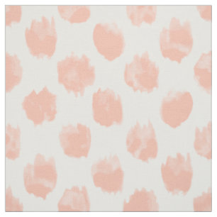 WILD STIPPEN Peach Waterverf Polka Dot Stof