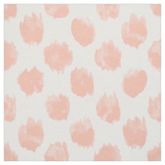 WILD STIPPEN Peach Waterverf Polka Dot Stof (Swatch)