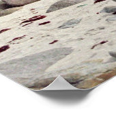 Wild Stony Beach in het Poster Noorwegen (Hoek)