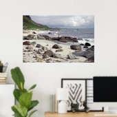 Wild Stony Beach in het Poster Noorwegen (Thuiskantoor)