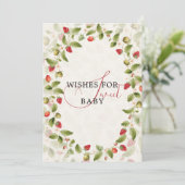 WILD STRAW BERRY SWEET BABY SHOWER KAART (Staand voorkant)