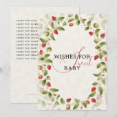 WILD STRAW BERRY SWEET BABY SHOWER KAART (Voorkant / Achterkant)