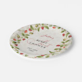 WILD STRAW BERRY SWEET BABY SHOWER PAPIEREN BORDJE (Gekanteld)