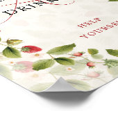 WILD STRAW BERRY SWEET BABY SHOWER SIGN POSTER (Hoek)