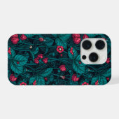 Wild strawberries, red and blue iPhone hoesje (Achterkant horizontaal)