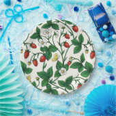 Wild strawberries red/yellow/green/off white papieren bordje (Feest)