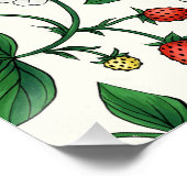 Wild strawberries red/yellow/green/off white perfect poster (Hoek)