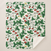 Wild strawberries red/yellow/green/off white sherpa deken (Voorkant)