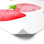 Wild Strawberry Berry Sweet Verjaardag Welkom Poster (Hoek)