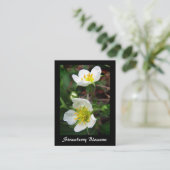 Wild Strawberry Blossoms ATC Visitekaartje (Staand voorkant)