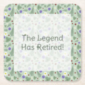 Wild Strawberry & Fern | Sage Green  Kartonnen Onderzetters (Voorkant)