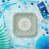 Wild Strawberry & Fern | Sage Green Papieren Bordje (Feest)