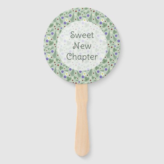 Wild Strawberry & Fern | Sage Green Retirement Handwaaier (Voorkant)