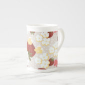 Wild Strawberry Flower Tall Mug Porselein Kop (Voorkant rechts)