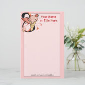 Wild Strawberry Ice Cream Stationery Briefpapier (Staand voorkant)
