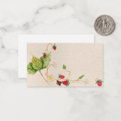 Wild Strawberry Note Card Notitiekaartje (Voorkant / Achterkant in situ)