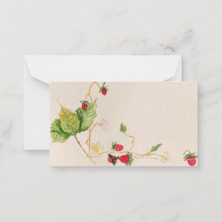 Wild Strawberry Note Card Notitiekaartje