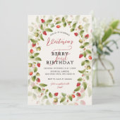 WILD STRAWBERRY SWEET BABY BIRTHDAY KAART (Staand voorkant)
