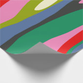 Wild Stripes Modern Multicolor Abstract Patroon Cadeaupapier (Hoek)