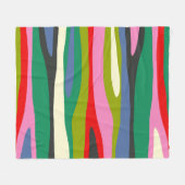 Wild Stripes Modern Multicolor Abstract Patroon Fleece Deken (Voorkant (Horizontaal))
