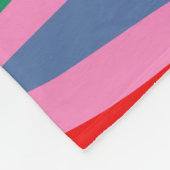 Wild Stripes Modern Multicolor Abstract Patroon Fleece Deken (Hoek)