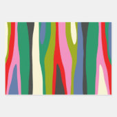 Wild Stripes Modern Multicolor Abstract Patroon Inpakpapier Vel (Voorkant 2)