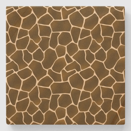 Wild Style Giraffe Spots Safari Animal Print Stenen Onderzetter (Voorkant)