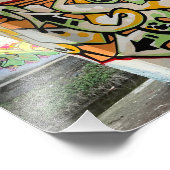 Wild style graffiti wall 1 foto afdruk (Hoek)