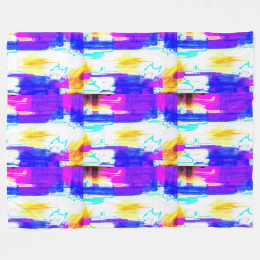 Wild Summer Abstracte Blanket Fleece Deken (Voorkant (Horizontaal))