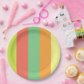 Wild Summer Stripes Papieren Bordje (Feest)