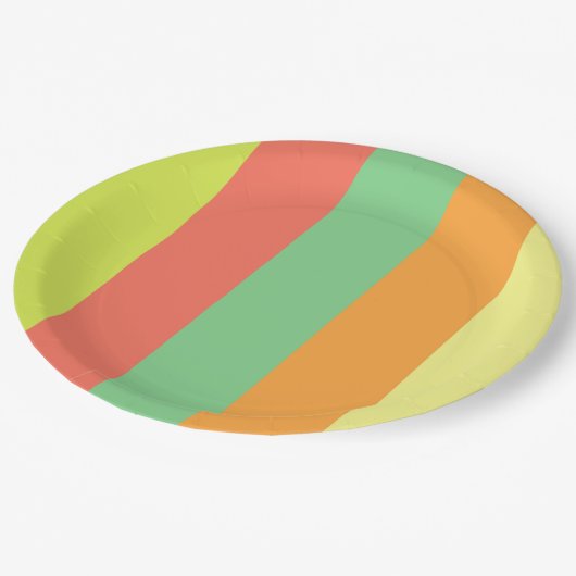 Wild Summer Stripes Papieren Bordje (Gekanteld)