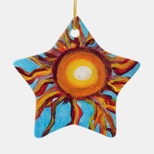 Wild Sun Keramisch Ornament