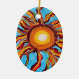 Wild Sun Keramisch Ornament
