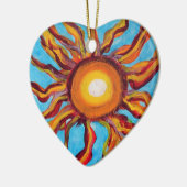 Wild Sun Keramisch Ornament (Links)