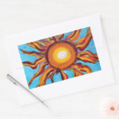 Wild Sun Rechthoekige Sticker (Envelop)