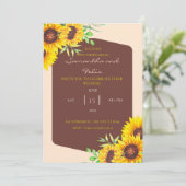 Wild Sunblos Autumn Wedding Invitation Kaart (Staand voorkant)