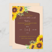 Wild Sunblos Autumn Wedding Invitation Kaart (Voorkant / Achterkant)