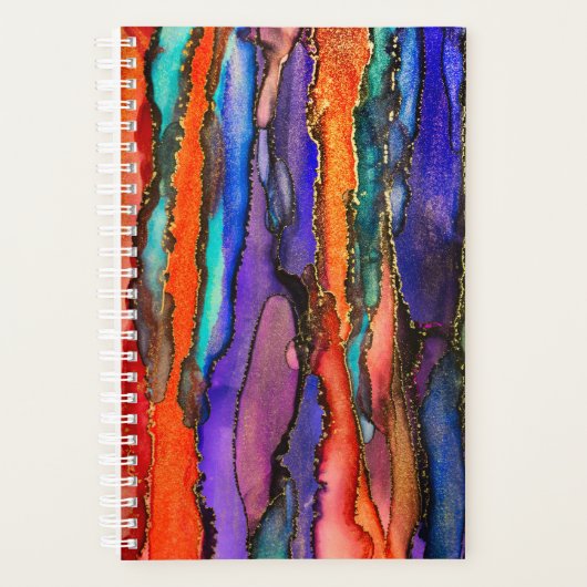 Wild Sunset Alcohol Ink Painting Planner (Voorkant)