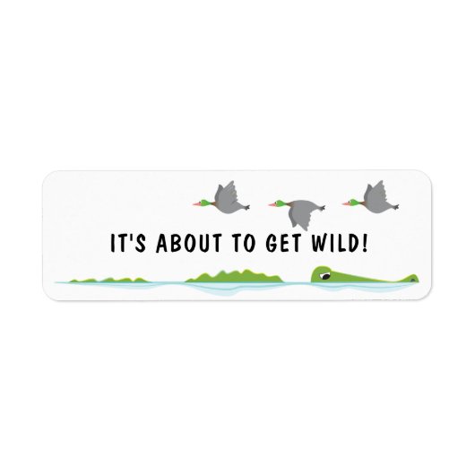 Wild Swamp Gator en Ducks Envelope Seal Etiket (Voorkant)