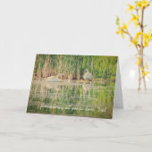 Wild Swans Fathers Day Kaart (Gele Bloem)